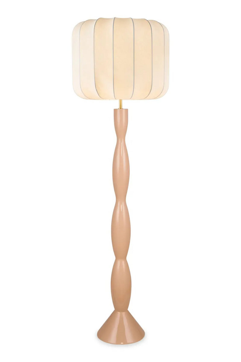 White Fluted Shade Floor Lamp | NV Gallery Hanaki | Oroatrade.com