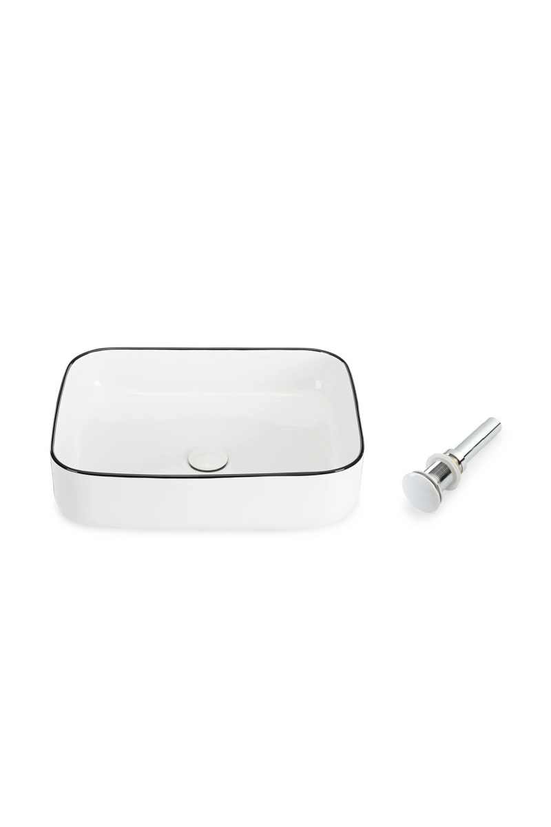White Glazed Rectangular Vanity Unit S | NV Gallery Amsterdam | Oroatrade.com