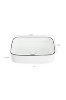White Glazed Rectangular Sink S | NV Gallery Amsterdam | Oroatrade.com