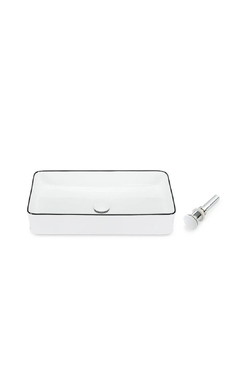 White Glazed Rectangular Vanity Unit | NV Gallery Amsterdam | Oroatrade.com