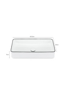 White Glazed Rectangular Sink | NV Gallery Amsterdam | Oroatrade.com
