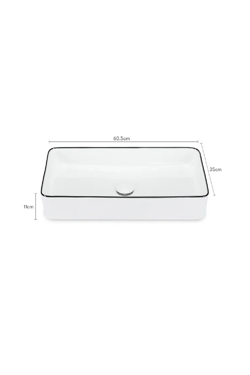 White Glazed Rectangular Vanity Unit | NV Gallery Amsterdam | Oroatrade.com