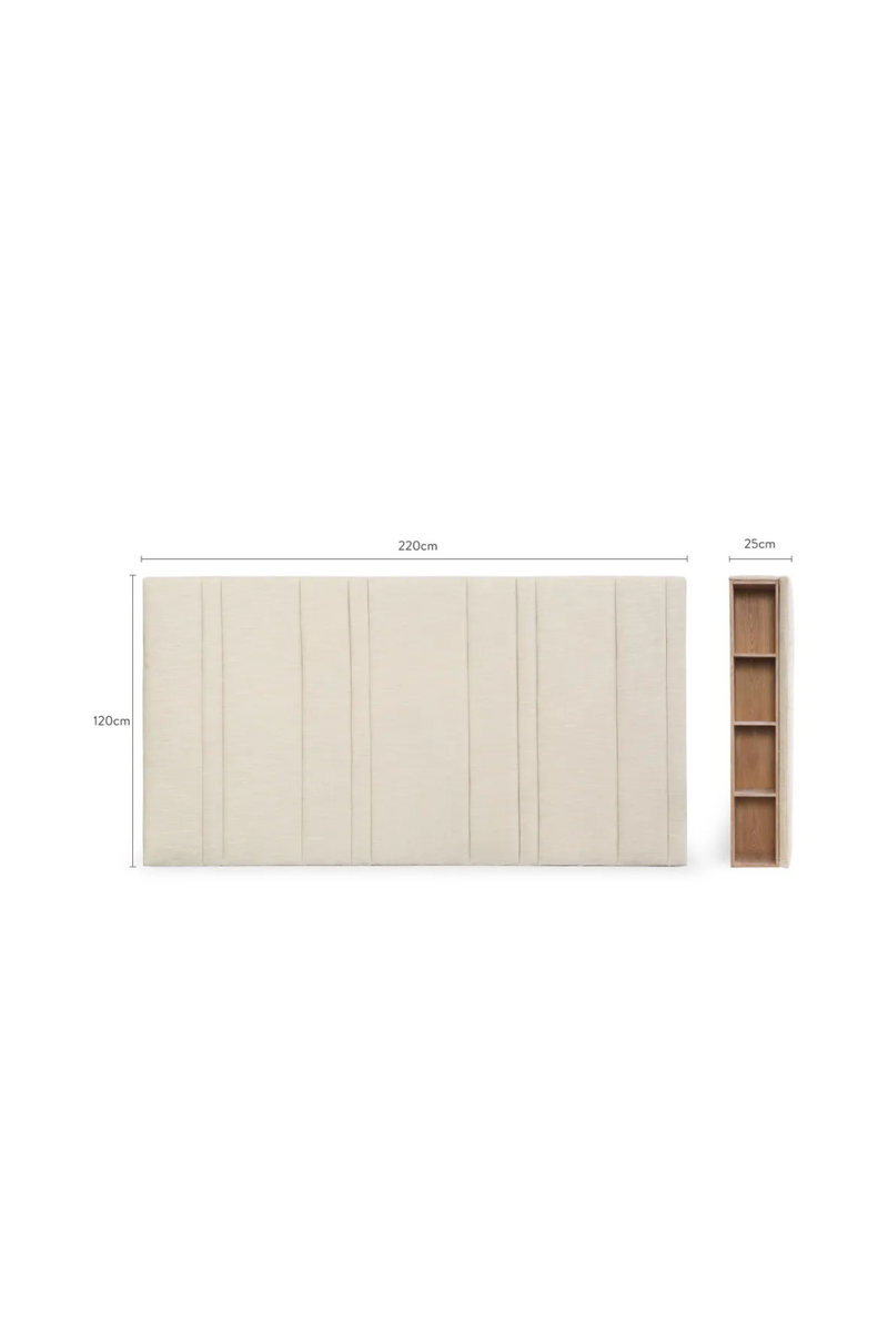 Cream King Headboard with Storage | NV Gallery Infinity | Oroatrade.com