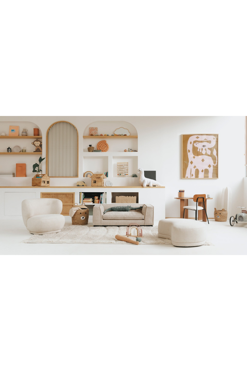 Beige Cotton Children's Bench | NV Gallery Enzo Mini | Oroatrade.com