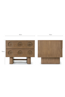 Walnut-Stained 2-Drawer Bedside Table | NV Gallery Cooper | Oroatrade.com