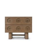 Walnut-Stained 2-Drawer Bedside Table | NV Gallery Cooper | Oroatrade.com