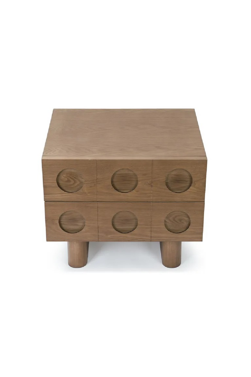 Walnut-Stained 2-Drawer Bedside Table | NV Gallery Cooper | Oroatrade.com
