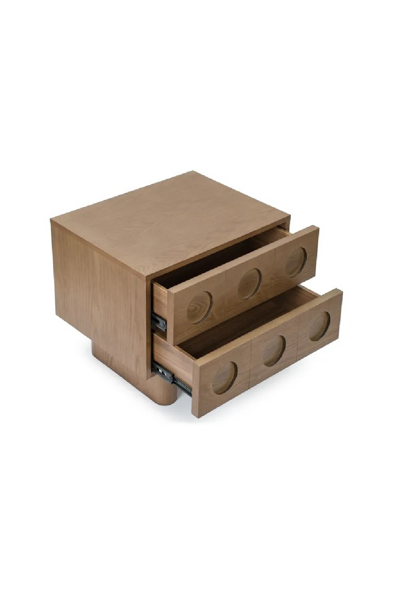 Walnut-Stained 2-Drawer Bedside Table | NV Gallery Cooper | Oroatrade.com