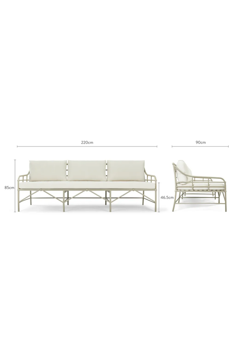 White Outdoor 3-Seater Sofa | NV Gallery Amalfi | Oroatrade.com