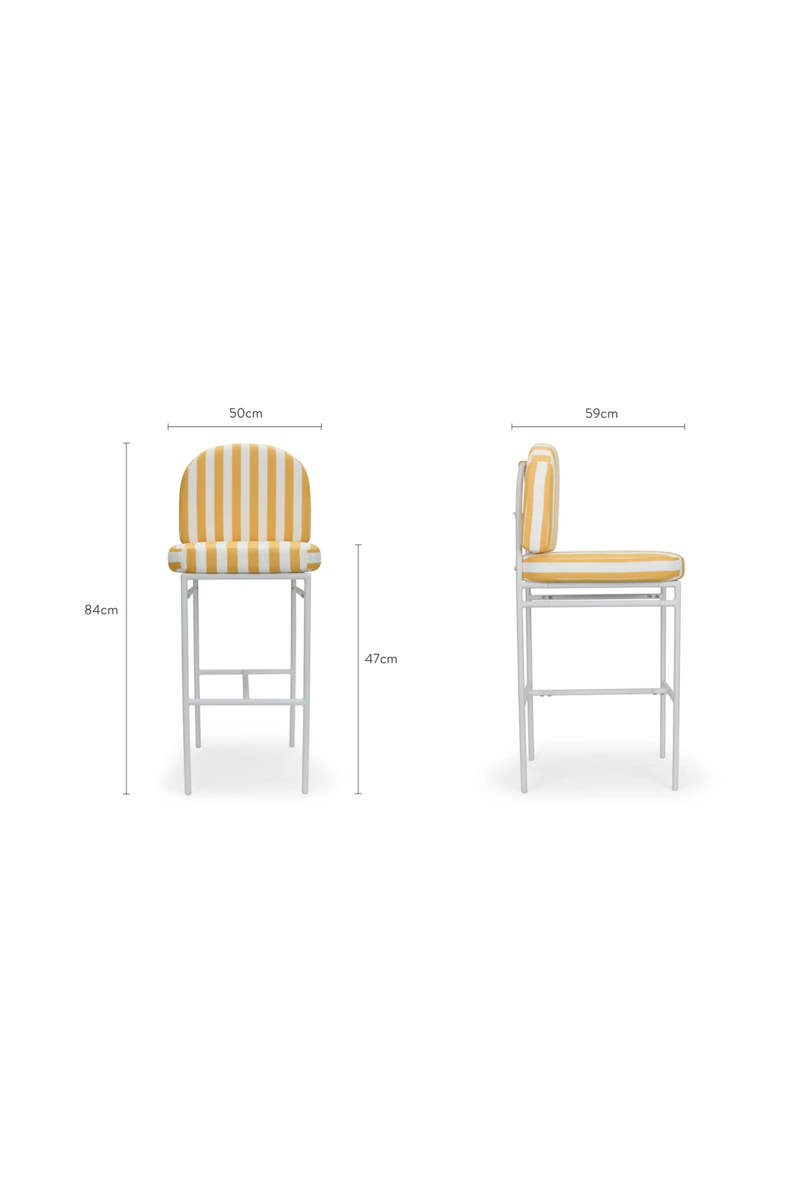 Yellow Stripes Bar Stool | NV Gallery Lampedusa | Oroatrade.com