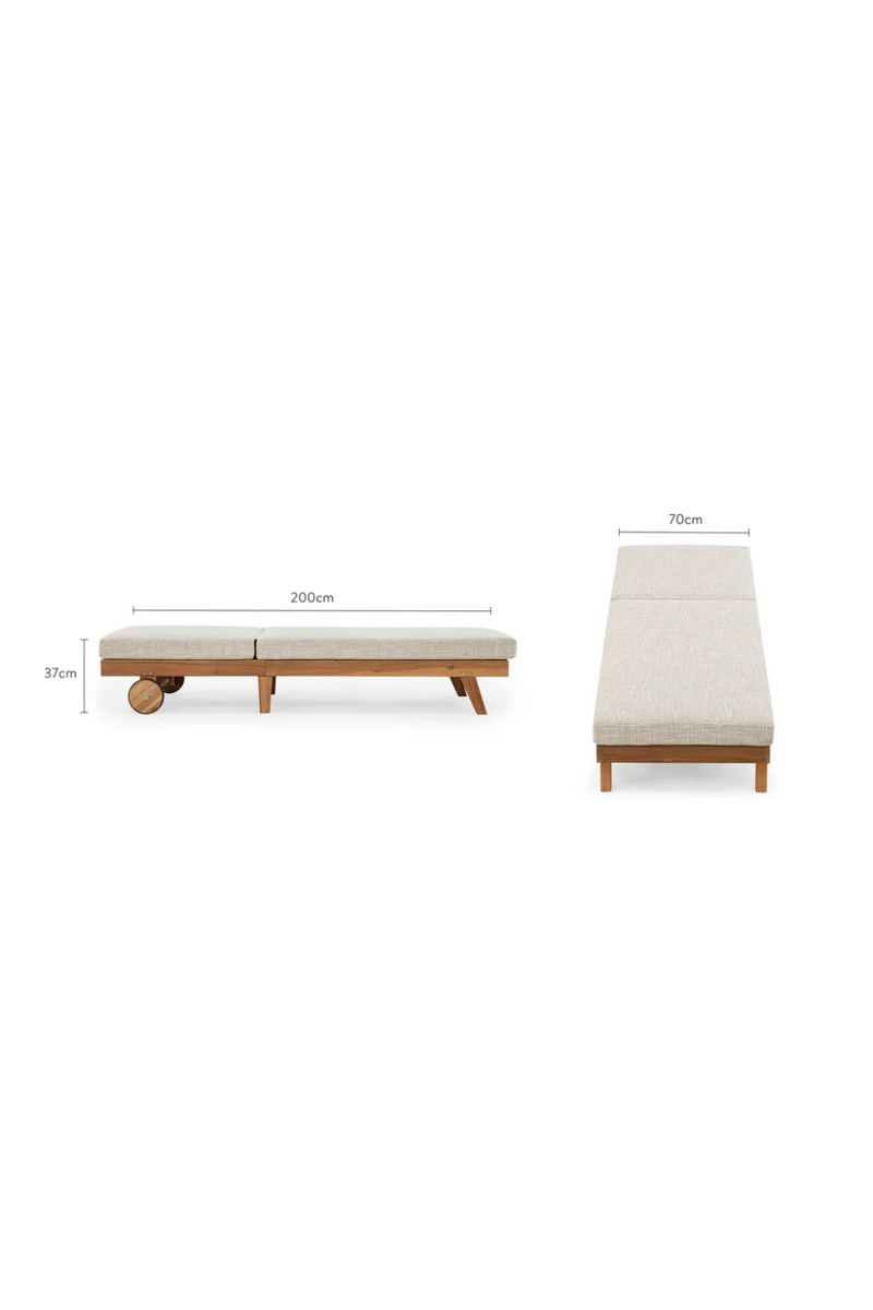 Solid Acacia Sun Lounger | NV Gallery Bali