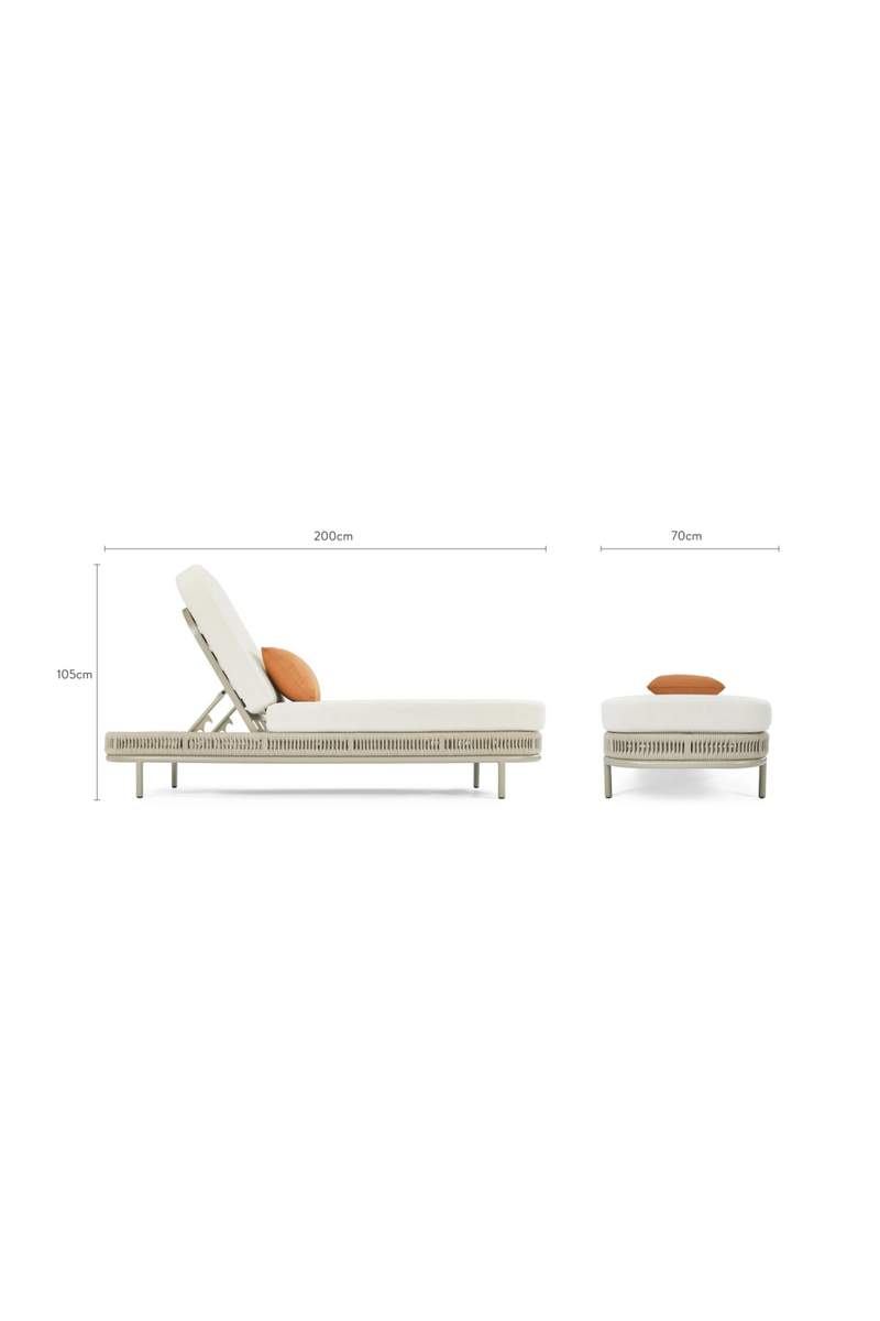 Taupe Rope Deckchair | NV Gallery Florentino | Oroatrade.com