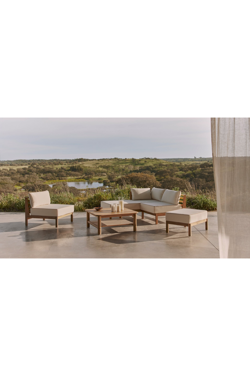 Padded Acacia Outdoor Corner Sofa | NV Gallery Bayside | Oroatrade.com