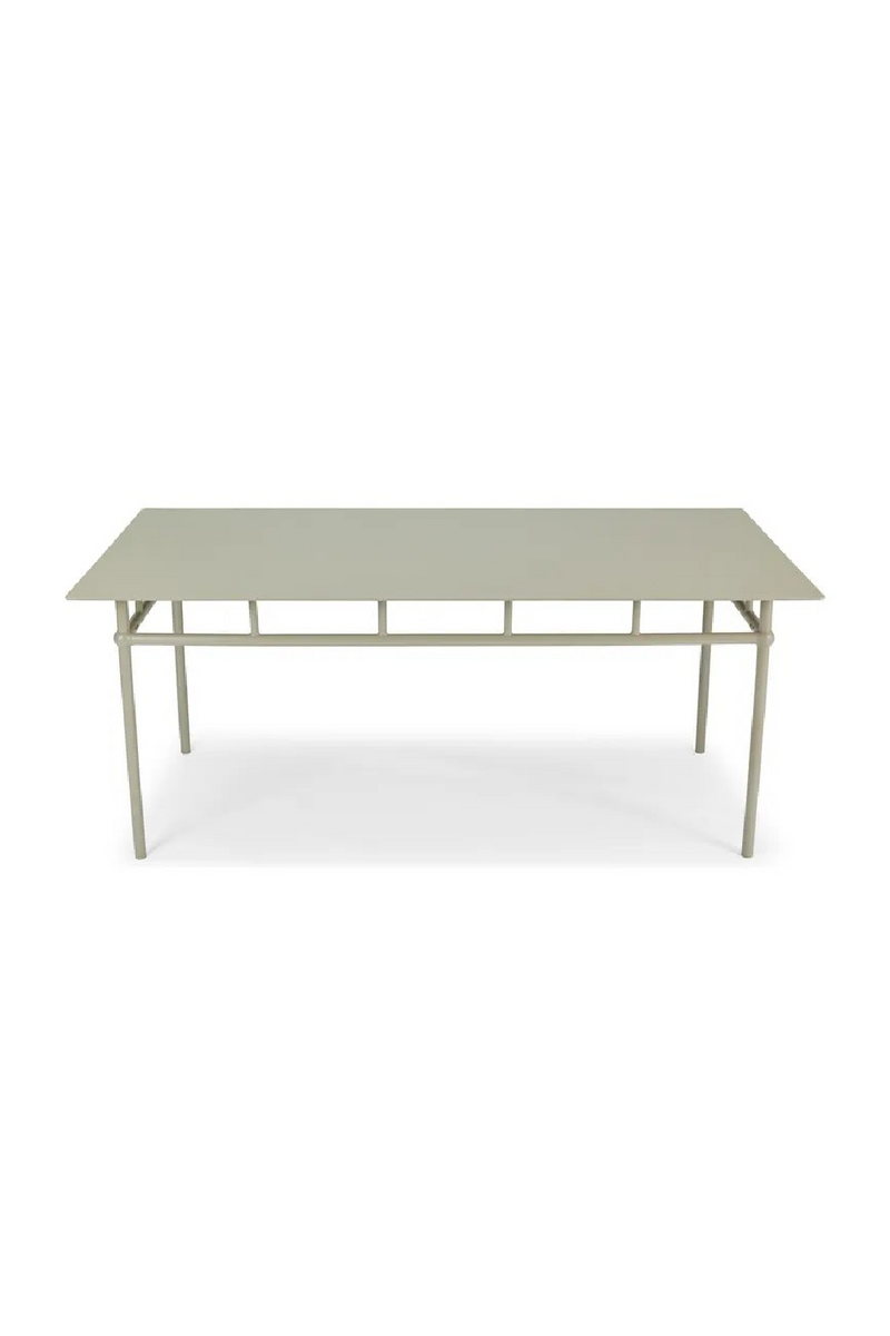 Taupe Metal Outdoor Dining Table | NV Gallery Amalfi | Oroatrade.com