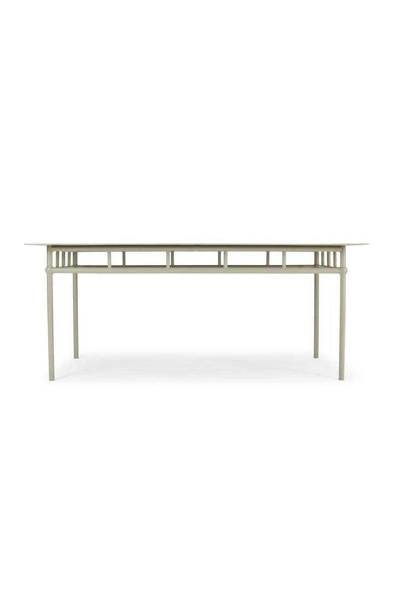 Taupe Metal Outdoor Dining Table | NV Gallery Amalfi | Oroatrade.com