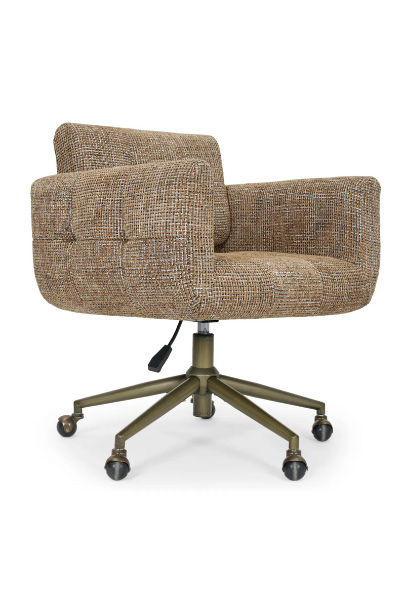 Brown Tweed Swivel Office Chair | NV Gallery Valeria | Oroatrade.com
