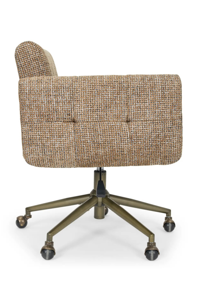 Brown Tweed Swivel Office Chair | NV Gallery Valeria | Oroatrade.com