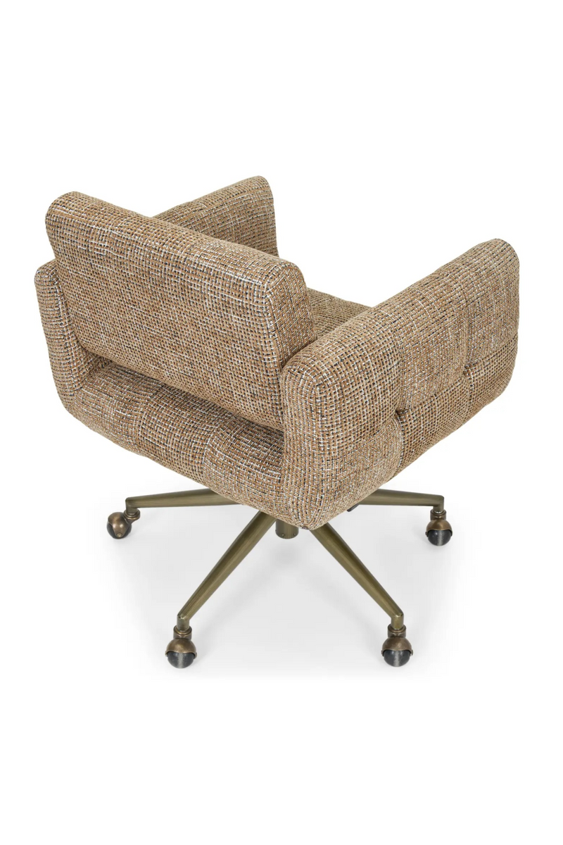 Brown Tweed Swivel Office Chair | NV Gallery Valeria | Oroatrade.com