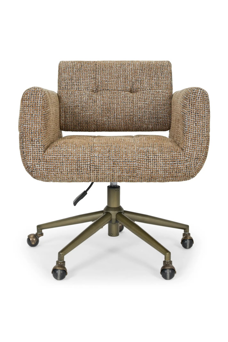 Brown Tweed Swivel Office Chair | NV Gallery Valeria | Oroatrade.com