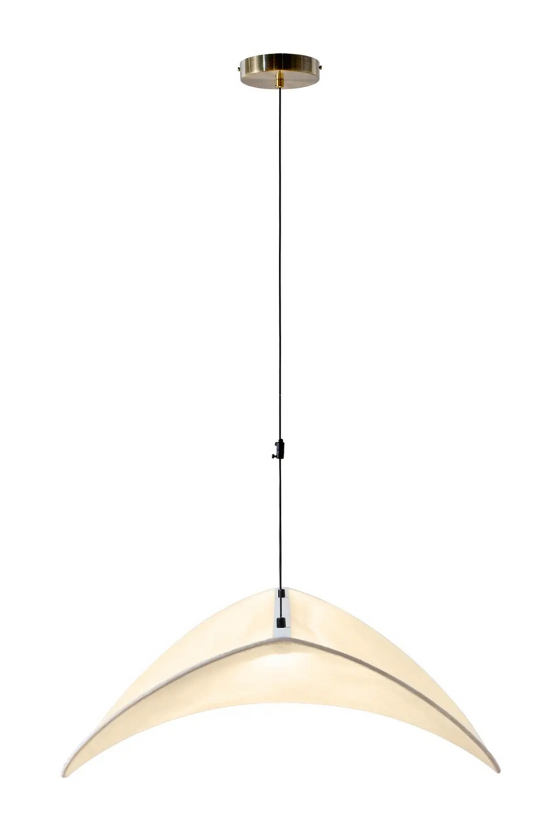 White Curved Pendant Lamp | NV Gallery Fukui | Oroatrade.com