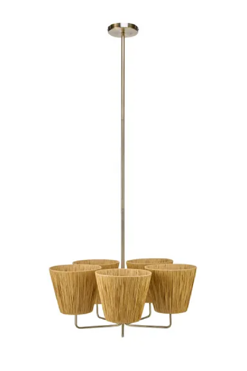 5-Shade Raffia Pendant Lamp | NV Gallery Lyra | Oroatrade.acom