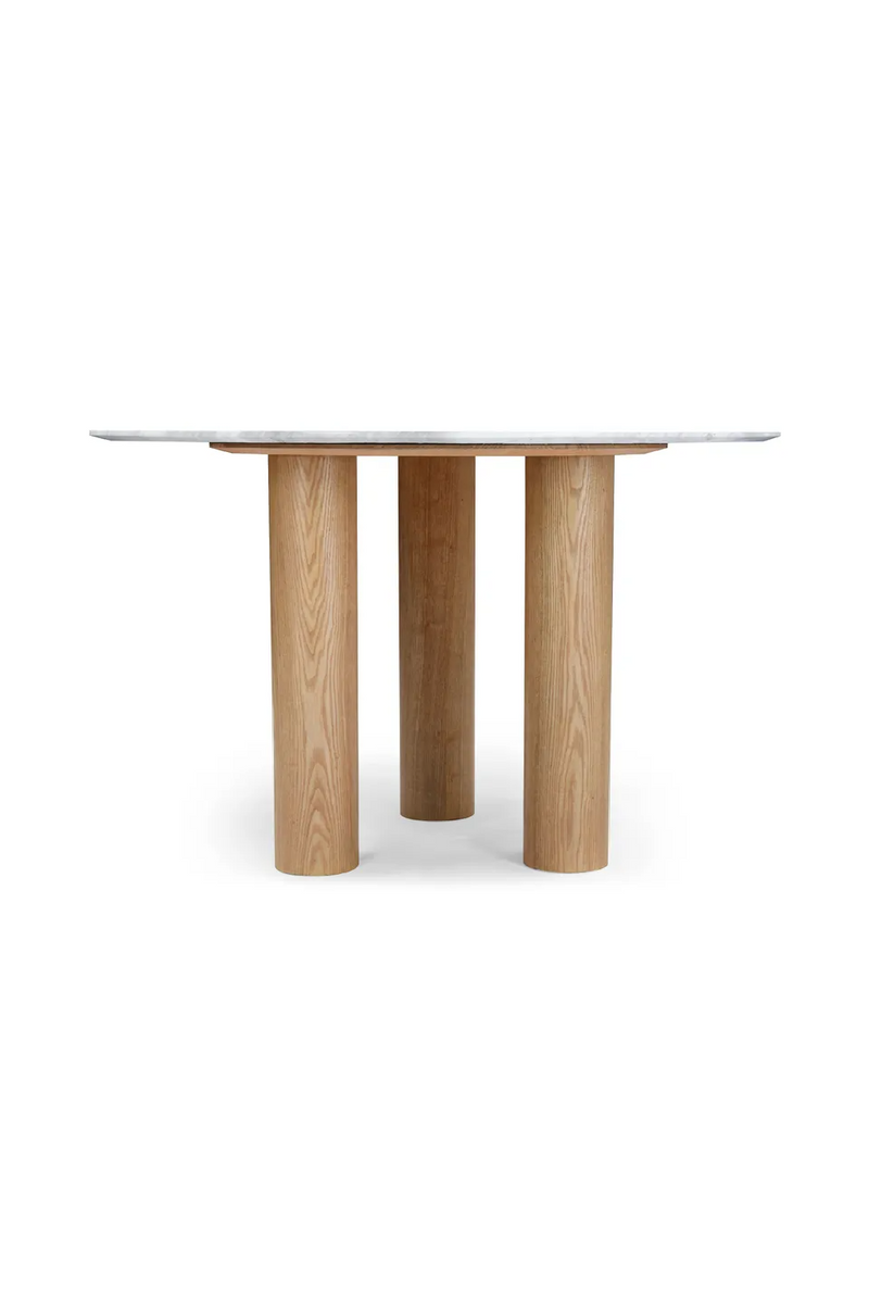 White Marble Round Dining Table | NV Gallery Benedetta | Oroatrade.com