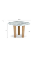 White Marble Round Dining Table | NV Gallery Benedetta | Oroatrade.com