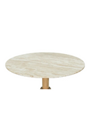 Travertine Pedestal Dining Table | NV Gallery Izia | Oroatrade.com