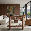 Solid Rubberwood 2-Layer Shelf | NV Gallery Infinito