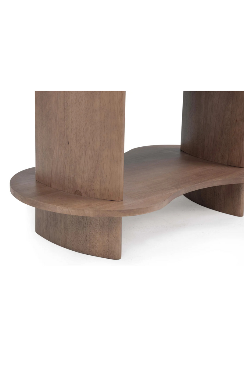 Solid Rubberwood 2-Layer Shelf | NV Gallery Infinito | Oroatrade.com