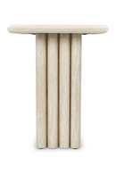 Layered Base Travertine Side Table | NV Gallery Artemis | Oroatrade.com