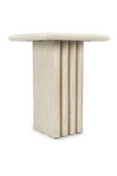 Layered Base Travertine Side Table | NV Gallery Artemis | Oroatrade.com
