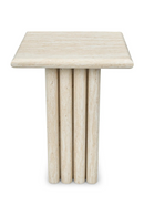 Layered Base Travertine Side Table | NV Gallery Artemis | Oroatrade.com
