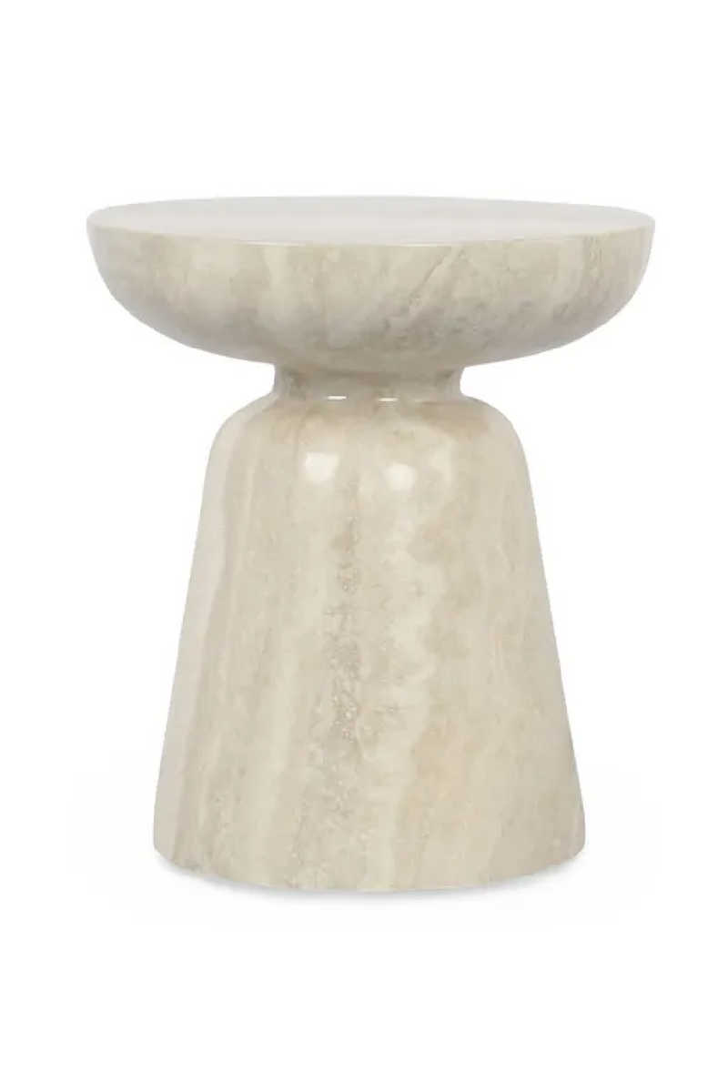 Glossy Sculptured Side Table | NV Gallery Cersei | Oroatrade.com