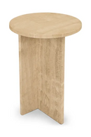 Travertine Round Side Table | NV Gallery Emilio | Oroatrade.com