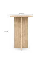 Travertine Round Side Table | NV Gallery Emilio | Oroatrade.com