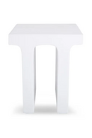 White Fiberglass Indoor/Outdoor Side Table | NV Gallery Ithaque | Oroatrade.com
