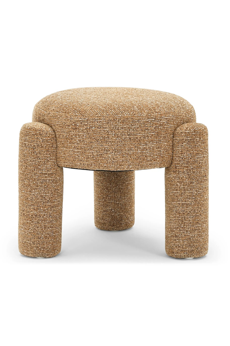 Brown Tweed Round Stool | NV Gallery Luqa | Oroa.com