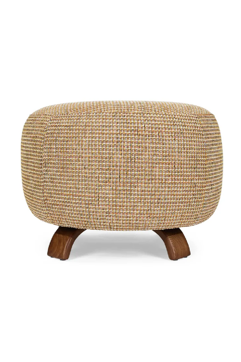 Yellow Tweed Round Pouf | NV Gallery Platon | Oroatrade.com