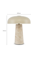 Travertine Base Table Lamp | NV Gallery Amanita | Oroatrade.com