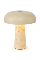 Travertine Base Table Lamp | NV Gallery Amanita | Oroatrade.com