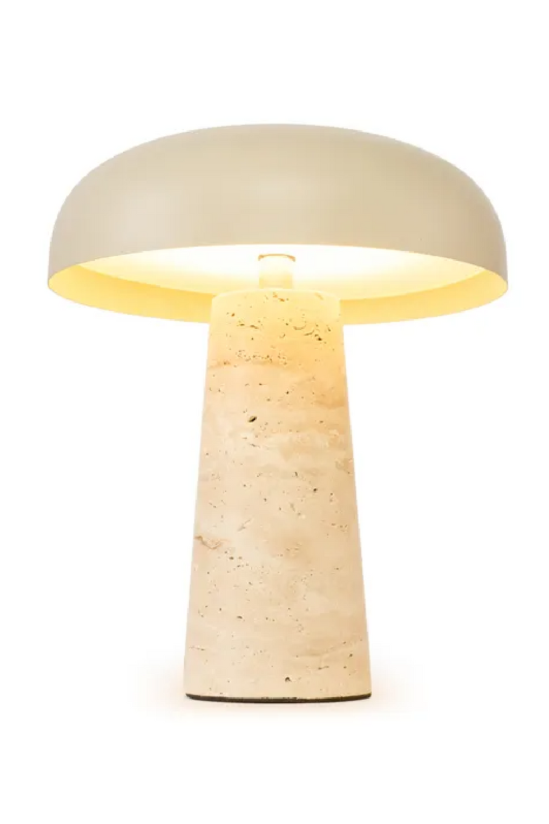 Travertine Base Table Lamp | NV Gallery Amanita | Oroatrade.com