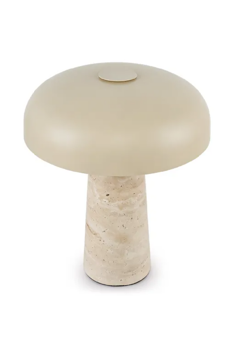 Travertine Base Table Lamp | NV Gallery Amanita | Oroatrade.com