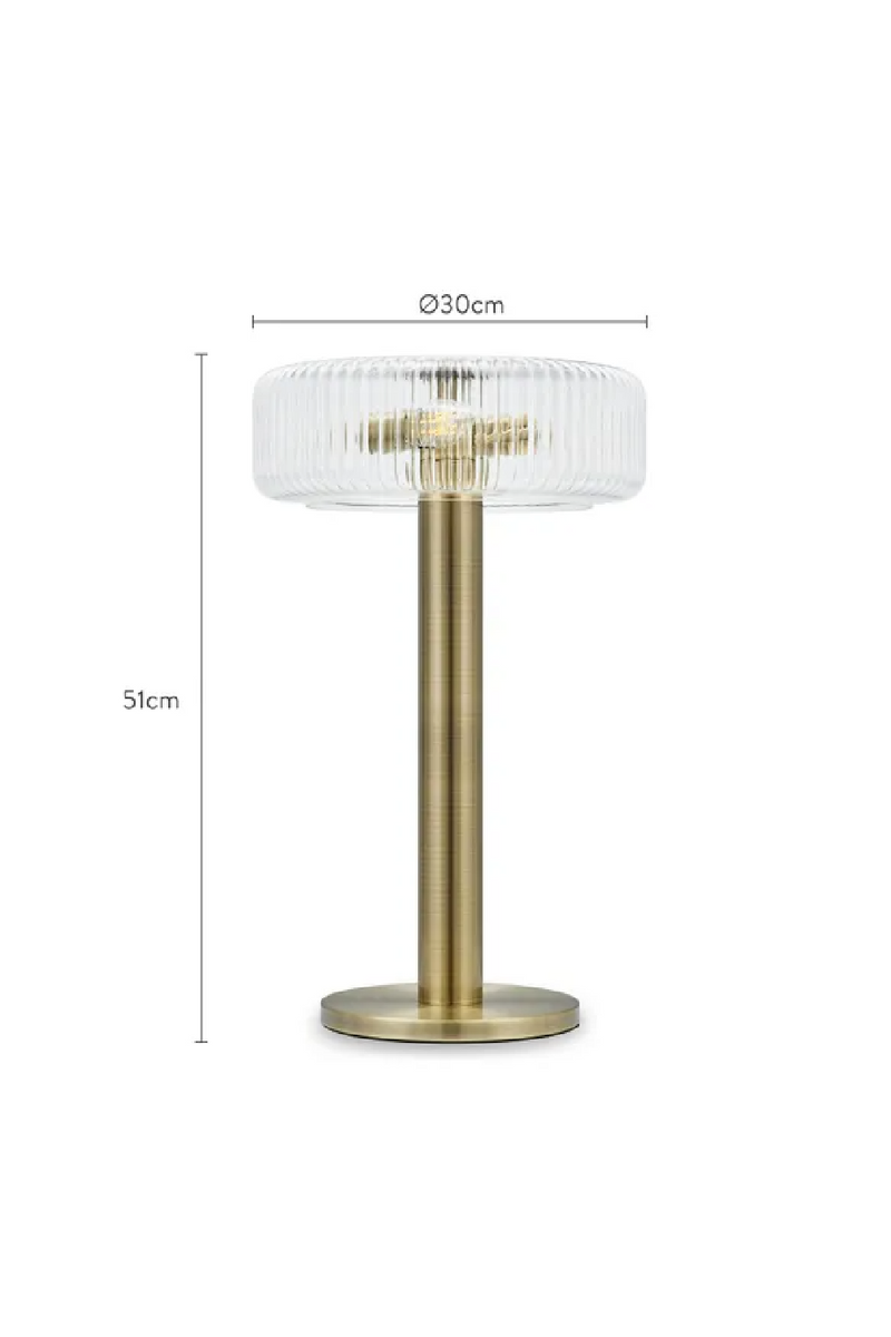 Ribbed Glass Table Lamp | NV Gallery Charlton | Oroatrade.com