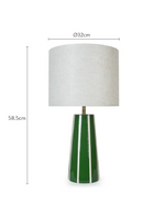 Green Stripes Ceramic Table Lamp | NV Gallery Gian | Oroatrade.com