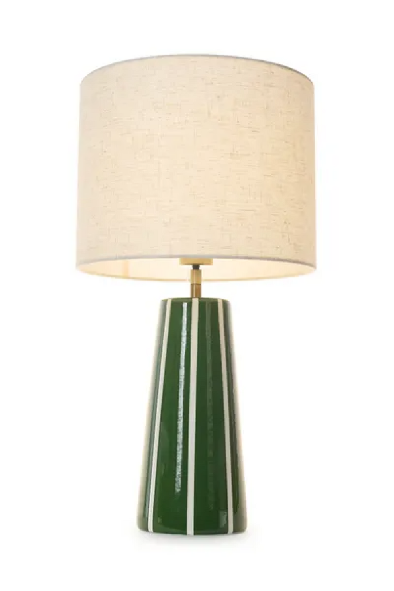 Green Stripes Ceramic Table Lamp | NV Gallery Gian | Oroatrade.com