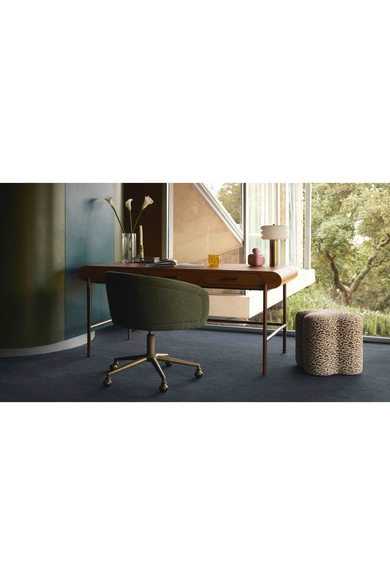 Cylindrical Brass Table Lamp | NV Gallery Houston | Oroatrade.com