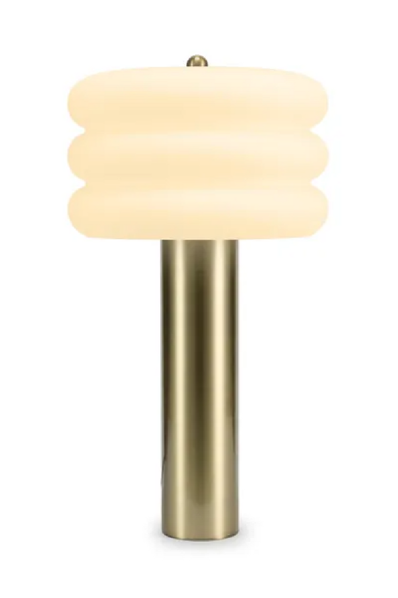 Cylindrical Brass Table Lamp | NV Gallery Houston | Oroatrade.com