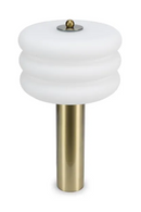 Cylindrical Brass Table Lamp | NV Gallery Houston | Oroatrade.com