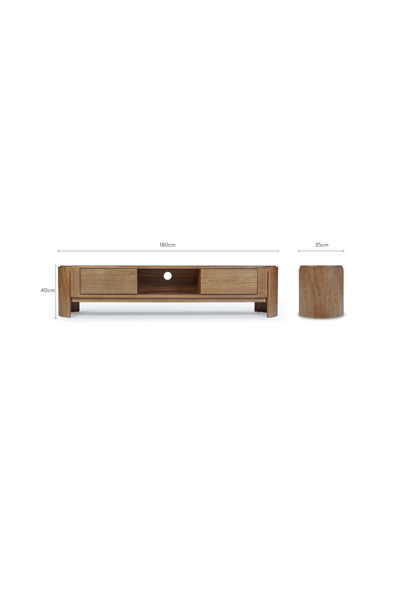 Ash Wood TV Cabinet | NV Gallery Elipse | Oroatrade.com